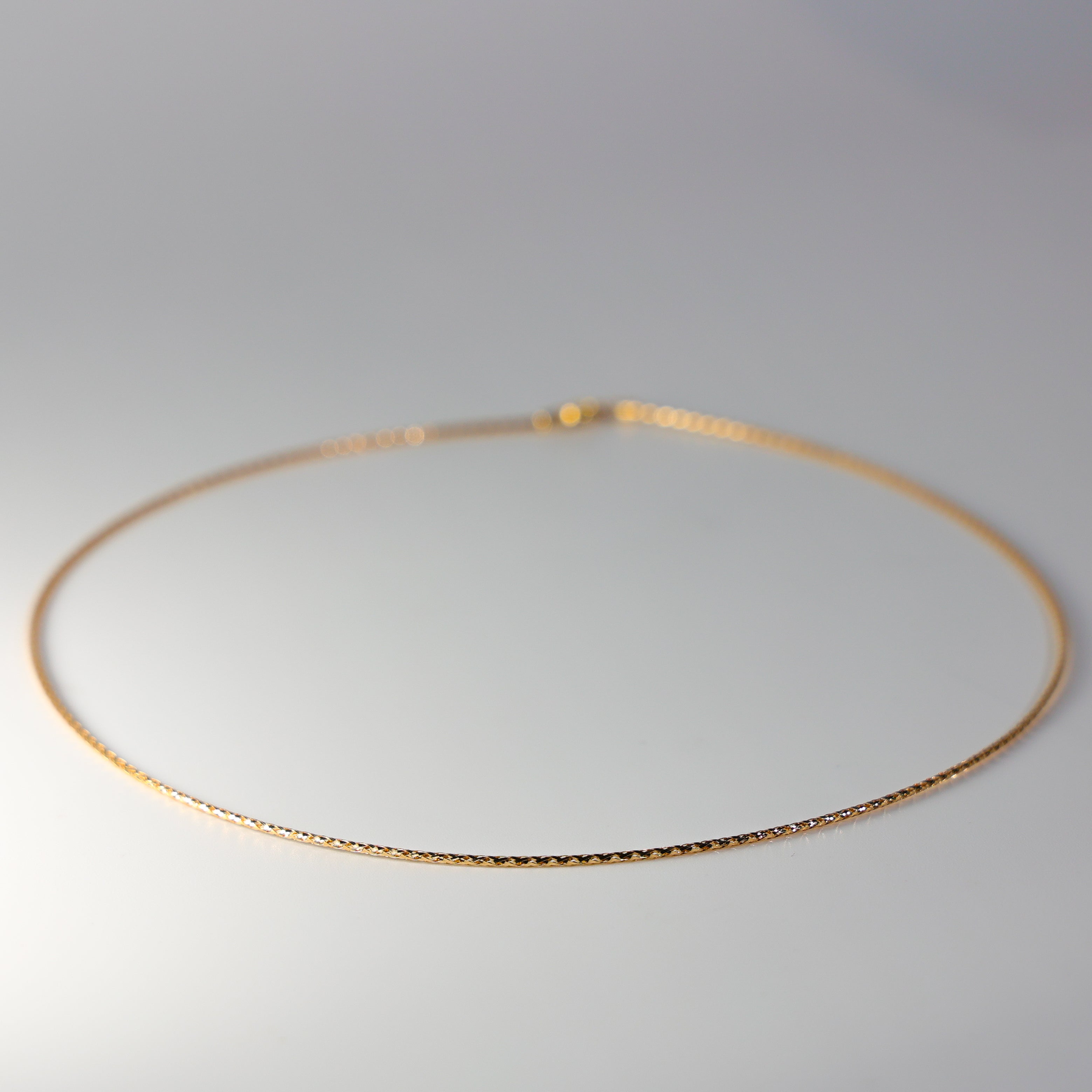 Gold Omega Necklace 1.5mm Model-NK0014 - Charlie & Co. Jewelry