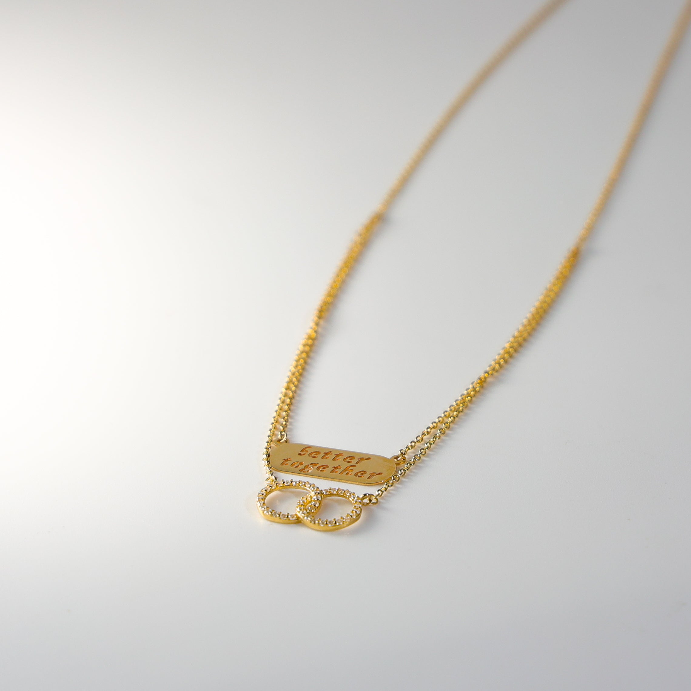 Gold Better Together Eternity Necklace Model-NK0315 - Charlie & Co. Jewelry