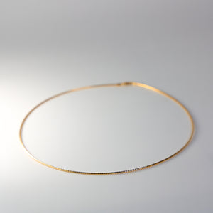 14K 1MM Gold Sparkle Omega Necklace Model-NK0013 - Charlie & Co. Jewelry
