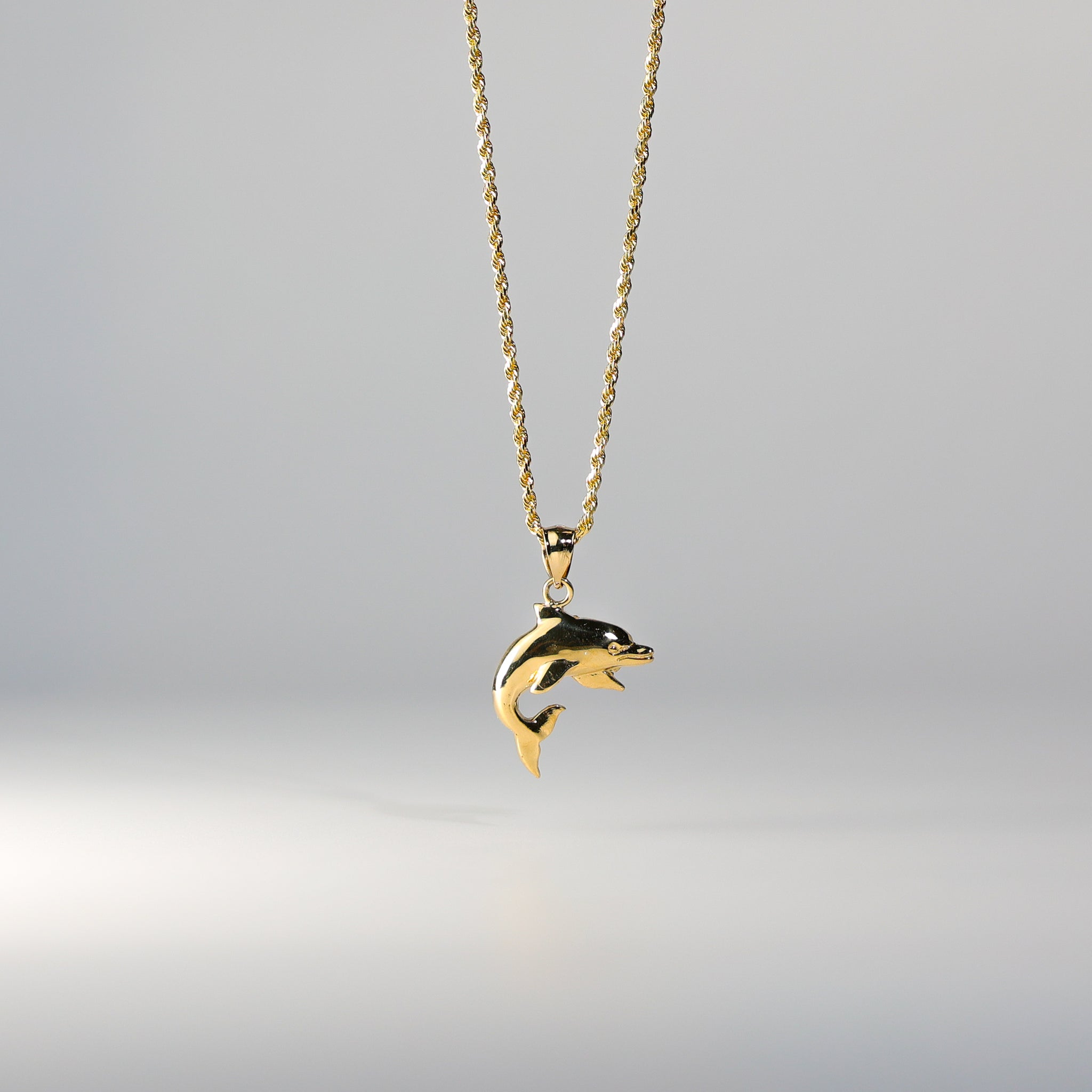 Plain Dolphin Design Gold Pendant 01-02 - SPE Gold