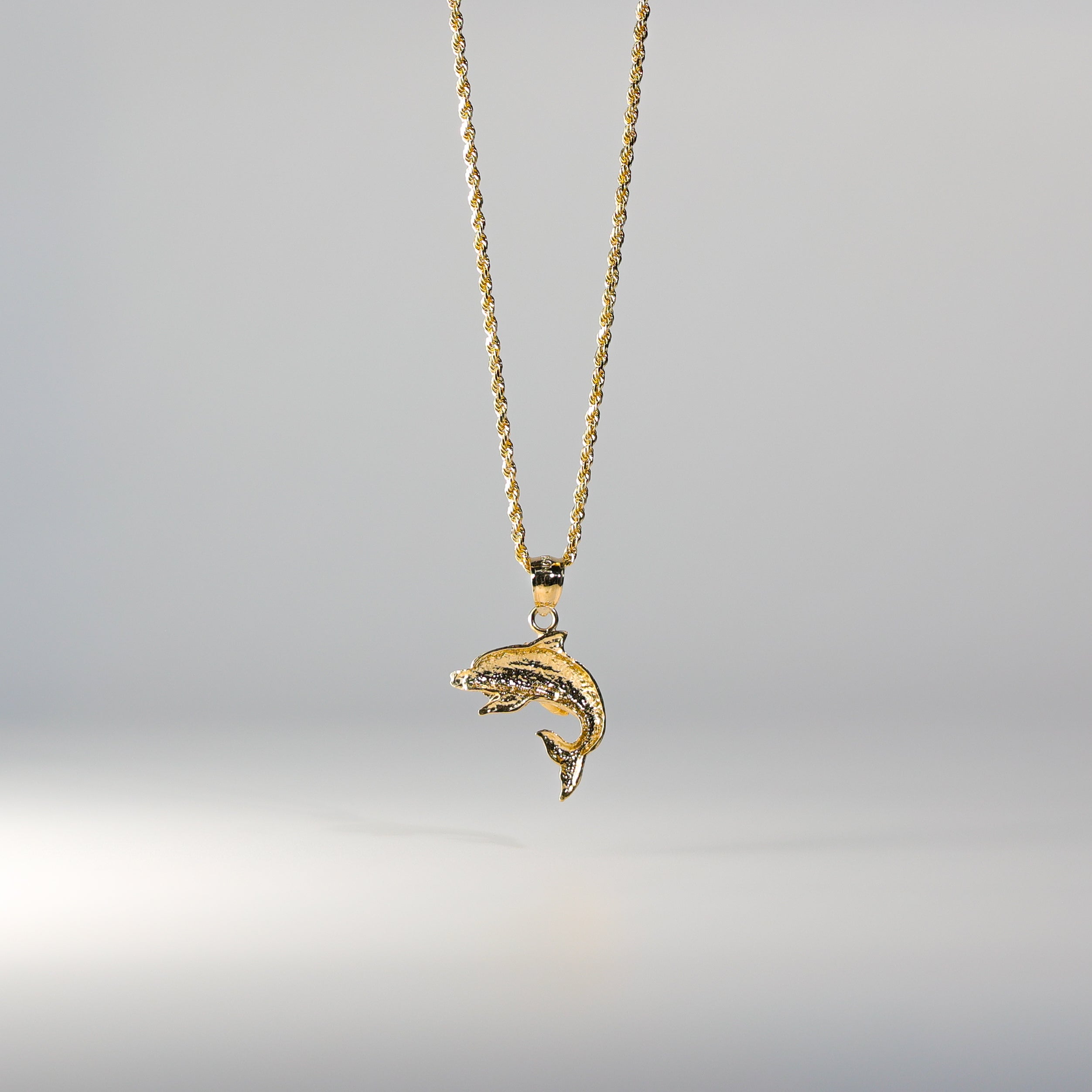 Gold Dolphin Pendant Model-1670 - Charlie & Co. Jewelry