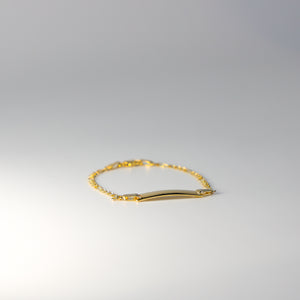 14K Gold ID Bracelet 3MM Figaro Link Chain Model-AB0103 - Charlie & Co. Jewelry