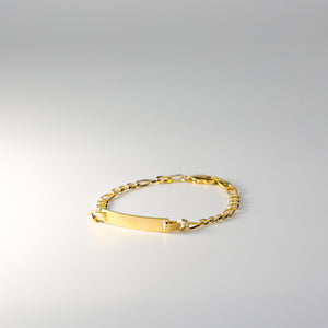 14K Gold ID Bracelet 4MM Figaro Link Model-AB0101 - Charlie & Co. Jewelry