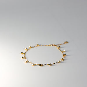 14K Gold Ball Beads Bracelet Model-AB0042 - Charlie & Co. Jewelry
