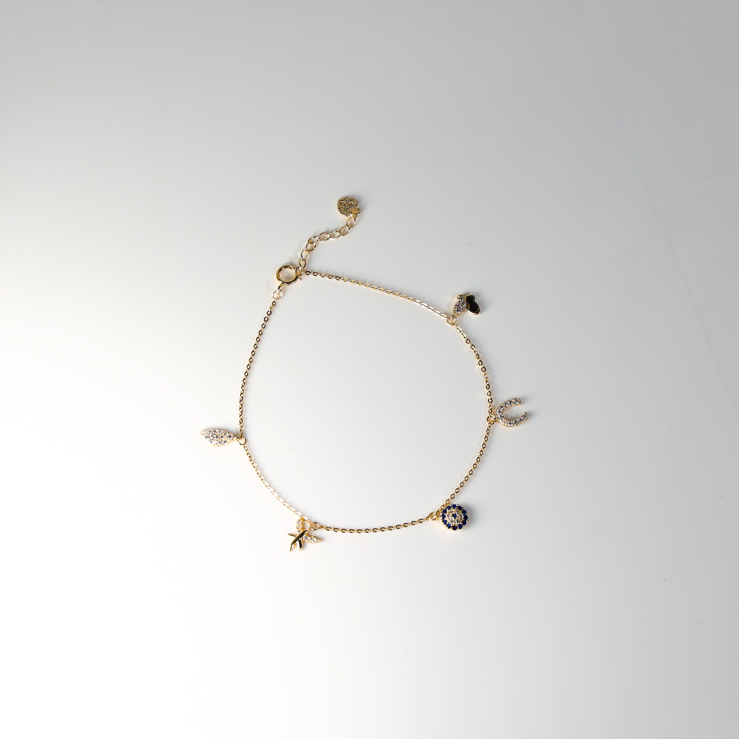 14k Gold Lucky Charms Bracelet Model-AB0623 - Charlie & Co. Jewelry