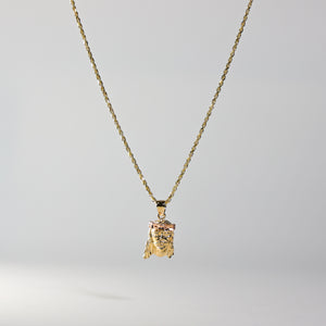 Gold Jesus Christ Head Pendant Model-1185 - Charlie & Co. Jewelry