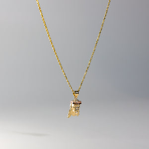 Gold Jesus Christ Head Pendant Model-1185 - Charlie & Co. Jewelry