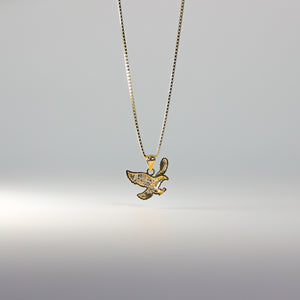 Gold Flying Eagle Pendant Model-1598 - Charlie & Co. Jewelry