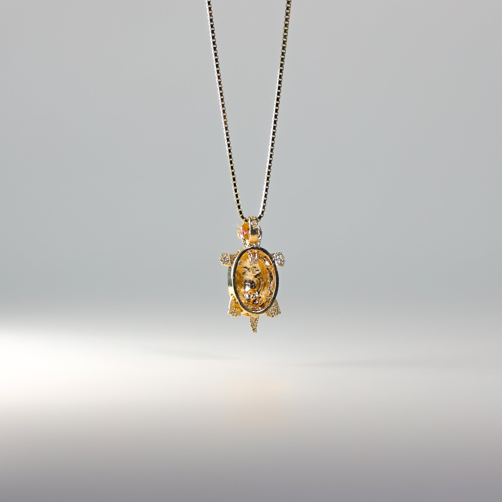 Gold 3 Colors Turtle Pendant Model-1544 - Charlie & Co. Jewelry