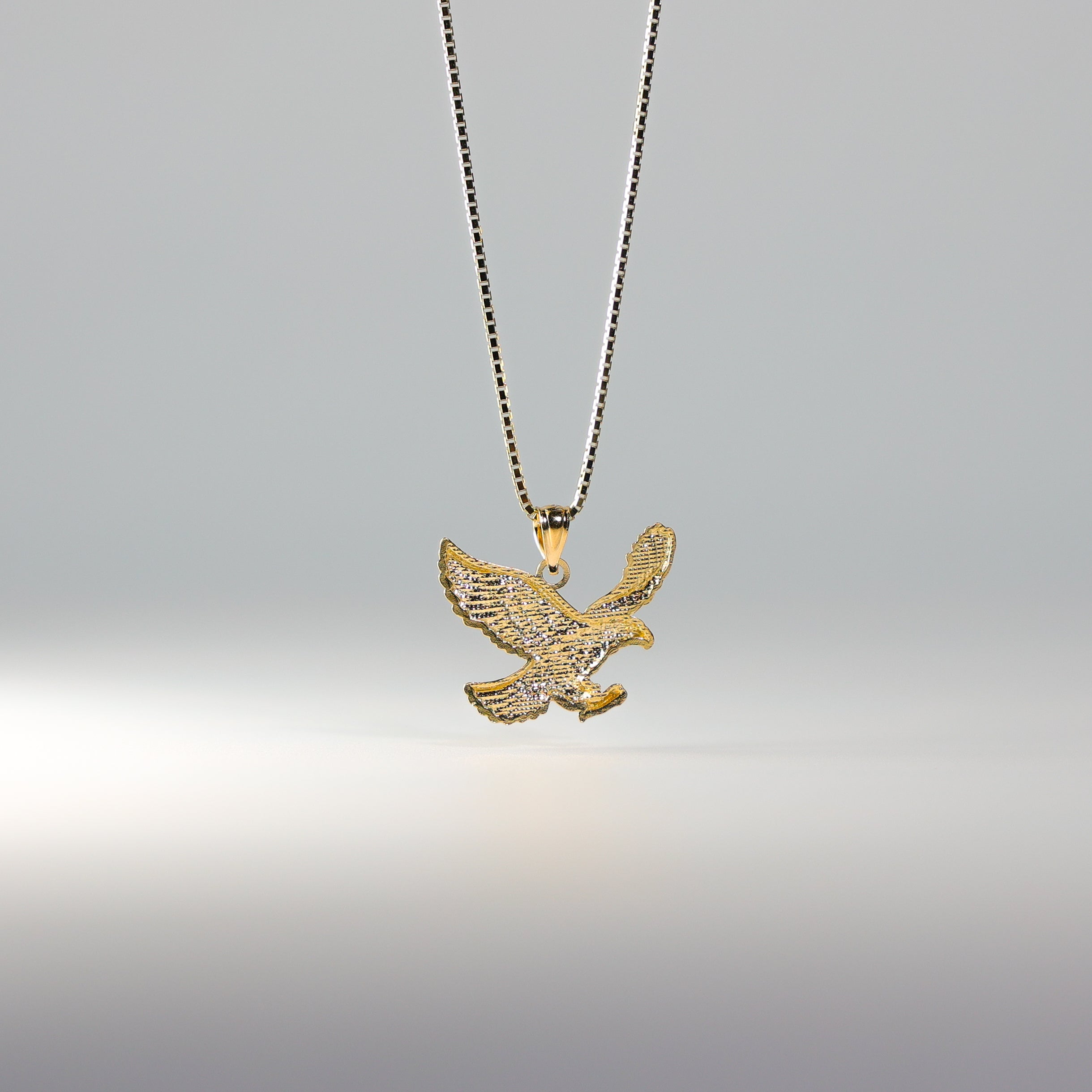 Gold Flying Eagle Pendant Model-1596 - Charlie & Co. Jewelry