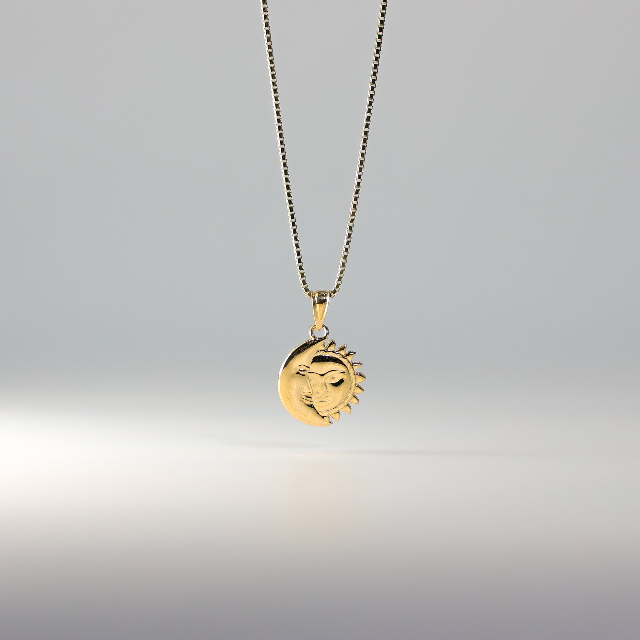 Gold Moon and Sun Pendant Model-1936 - Charlie & Co. Jewelry