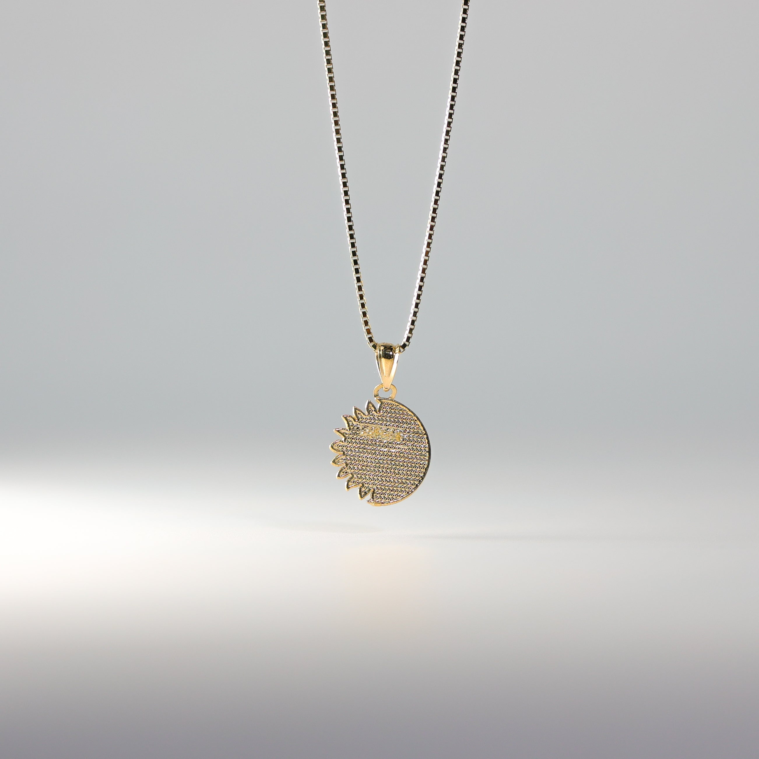 Gold Moon and Sun Pendant Model-1936 - Charlie & Co. Jewelry