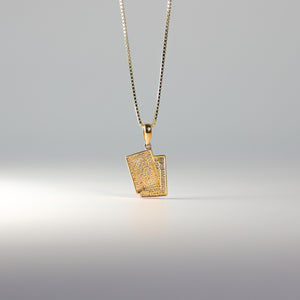 Gold CZ Spade A and K Pendant Model-1973 - Charlie & Co. Jewelry