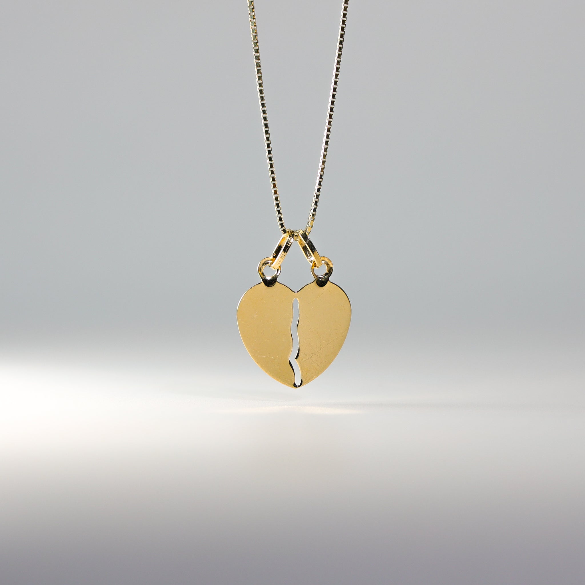 Dainty Gold Breakable Heart Pendant Model-442 - Charlie & Co. Jewelry