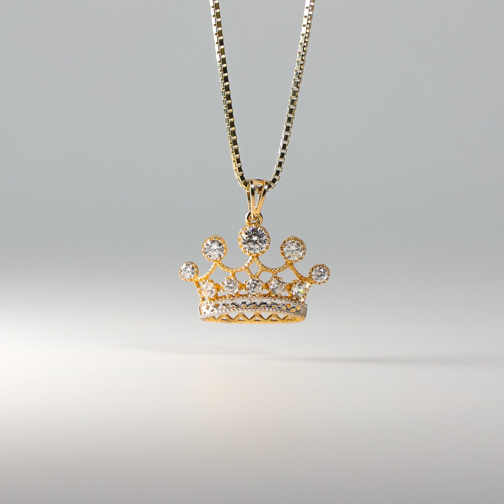 14K Gold Crown With Cubic Zirconia Pendant Model 2149 Charlie