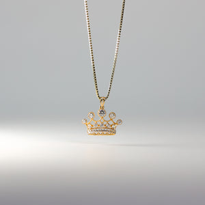 Gold CZ Crown Pendant Model-2149 - Charlie & Co. Jewelry