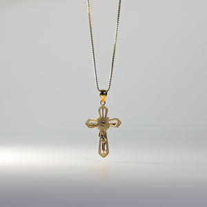 Gold Three-Tones Jesus Crucifix Cross Pendant Model-26 - Charlie & Co. Jewelry