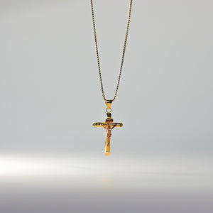 Gold Dainty Jesus Crucifix Cross Pendant Model-849 - Charlie & Co. Jewelry