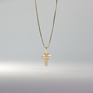 Gold Cross With Holy Spirit Dove Pendant Model-1463 - Charlie & Co. Jewelry