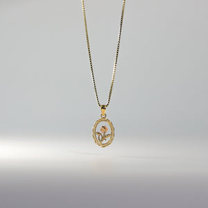 Gold Flower Rose Pendant Model-400 - Charlie & Co. Jewelry