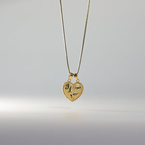 Gold I Love You Two Piece Pendant - Charlie & Co. Jewelry