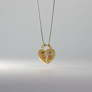 Two piece store heart pendant