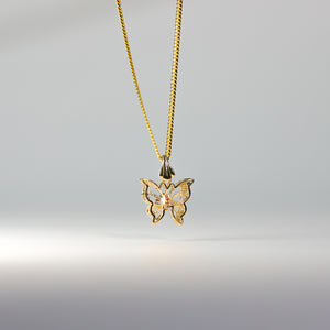 Gold Butterfly Pendant Model-1556 - Charlie & Co. Jewelry