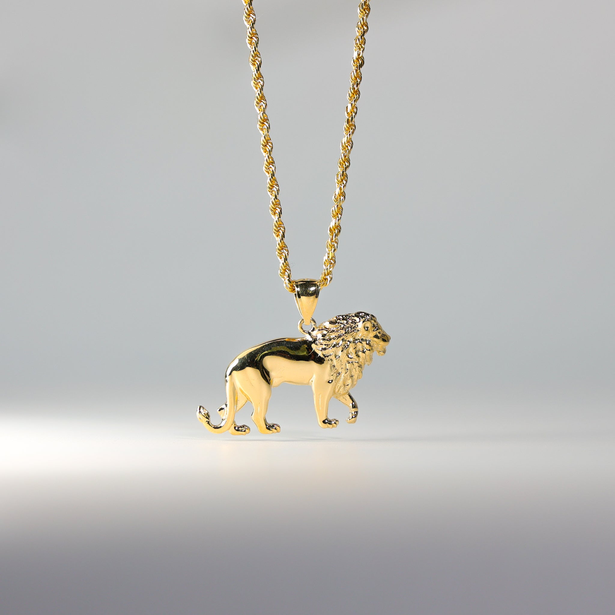 Gold lion Pendant Model-1619 - Charlie & Co. Jewelry