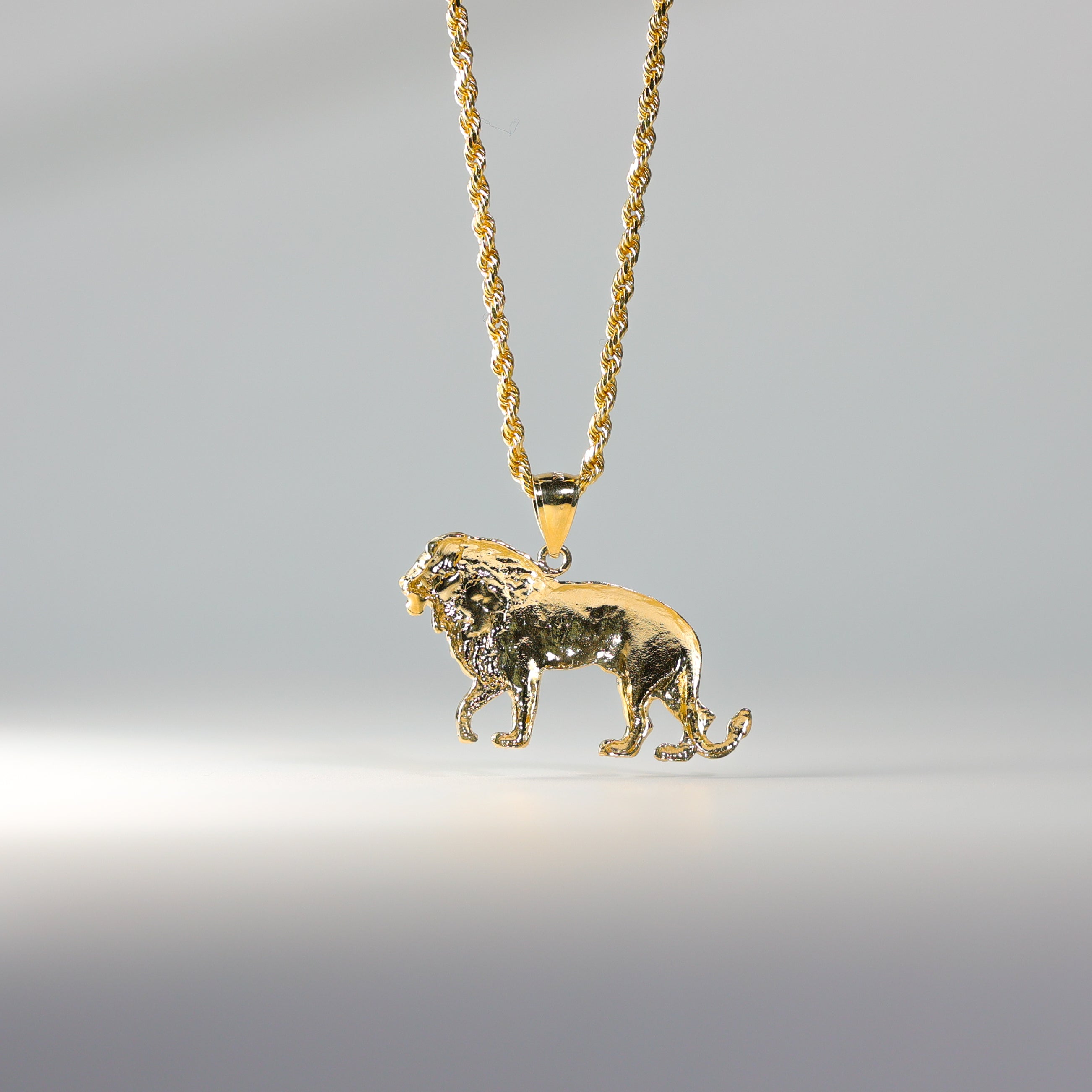 Gold lion Pendant Model-1619 - Charlie & Co. Jewelry