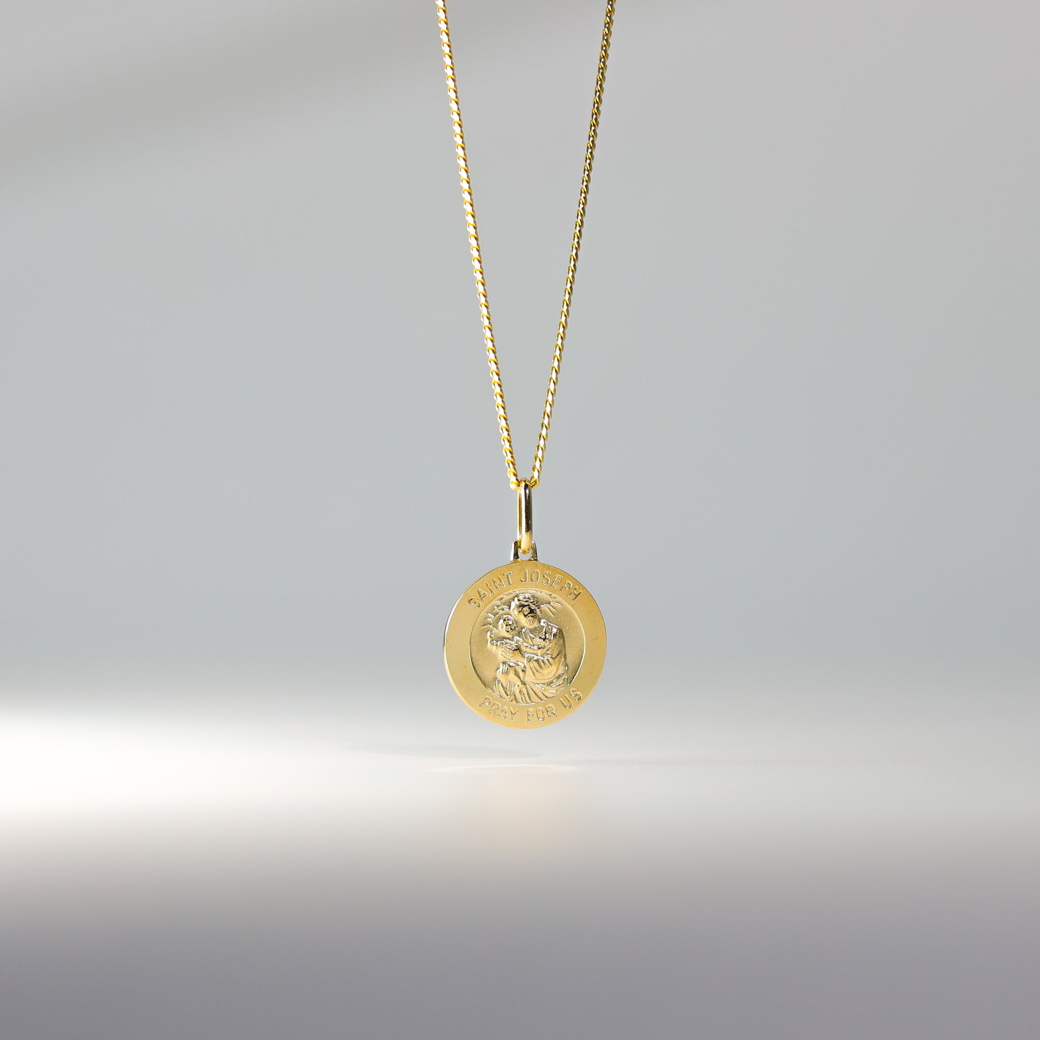 Gold St. Joseph Medal Pendant Model-0274 - Charlie & Co. Jewelry
