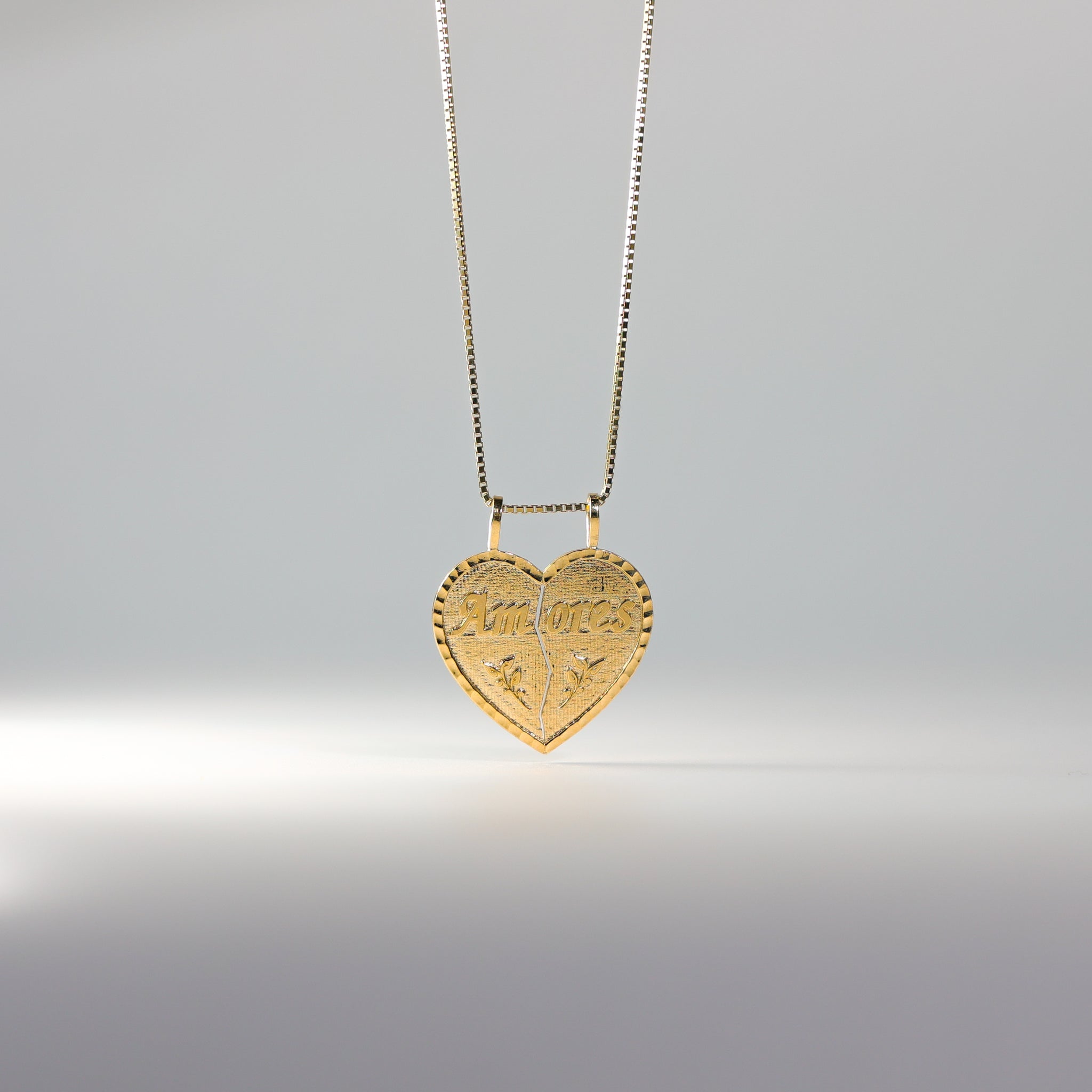 Gold Amores Heart 2 Piece Pendant Model-1810 - Charlie & Co. Jewelry