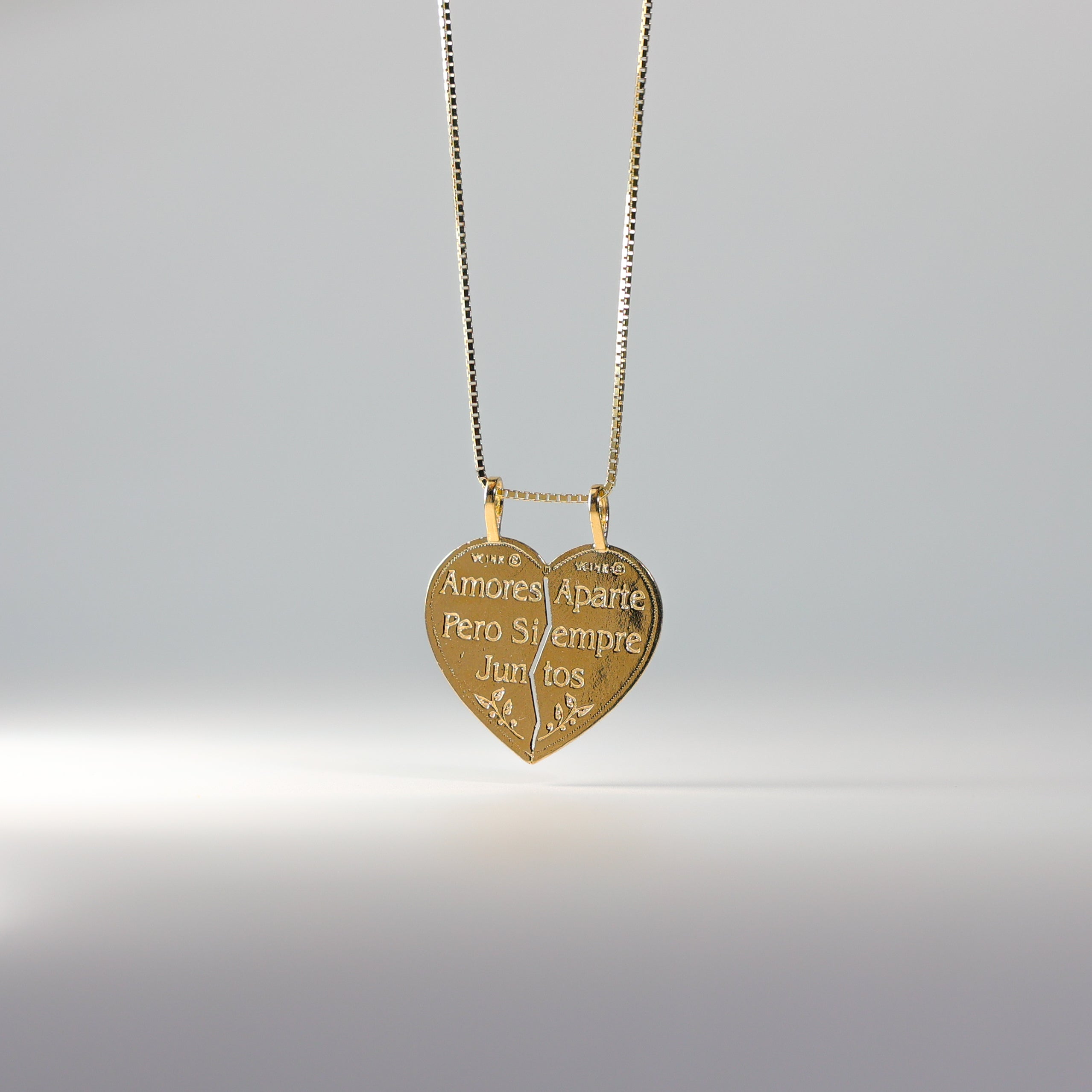 Gold Amores Heart 2 Piece Pendant Model-1810 - Charlie & Co. Jewelry