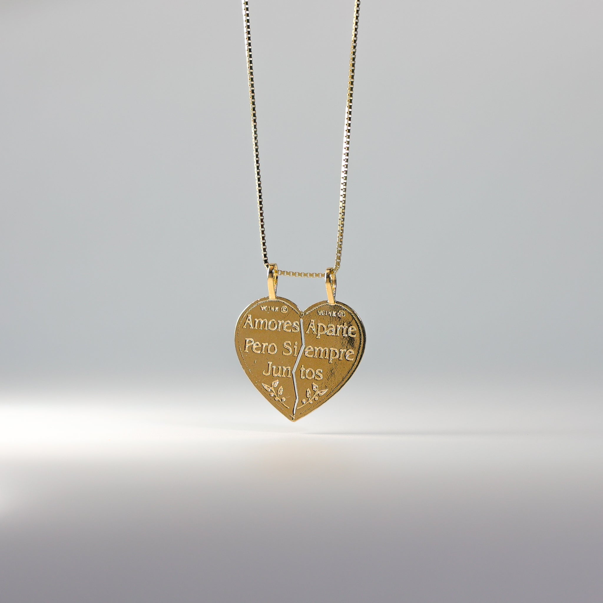 Gold Amores Heart 2 Piece Pendant Model-1810 - Charlie & Co. Jewelry