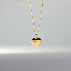 Gold Heart Locket Pendant Model-0622 - Charlie & Co. Jewelry