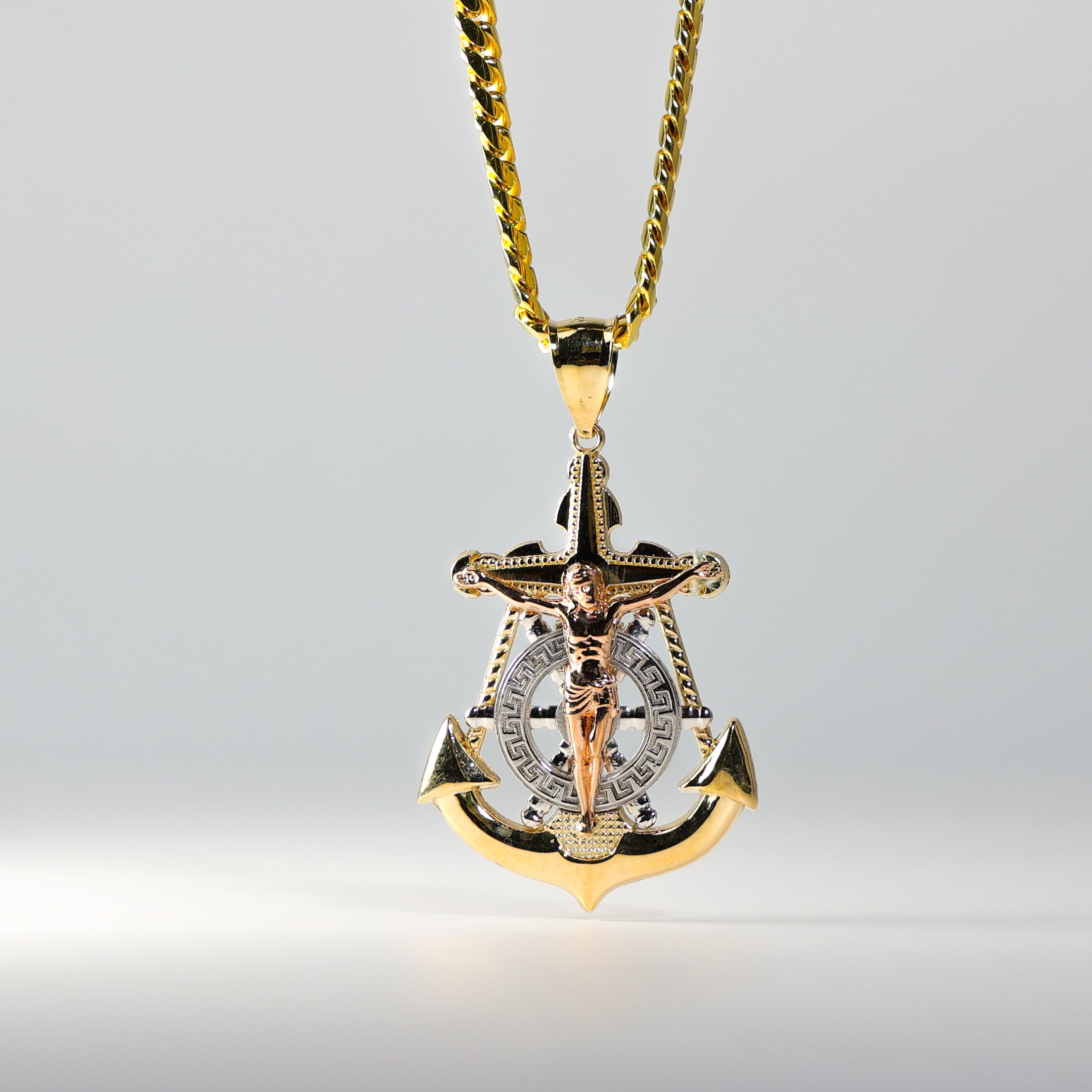 Gold Mariner Religious Crucifix Pendant Model-1207 - Charlie & Co. Jewelry