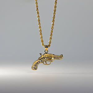 Gold Pistol Gun Pendant Model-1578 - Charlie & Co. Jewelry