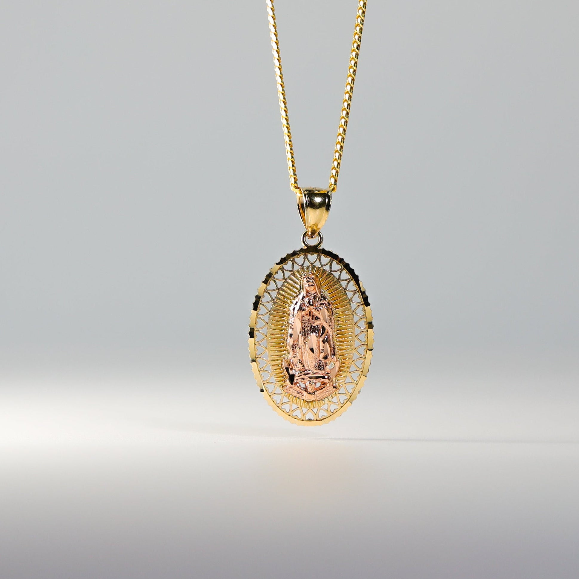 Gold Guadalupe Pendant Model-1105 - Charlie & Co. Jewelry