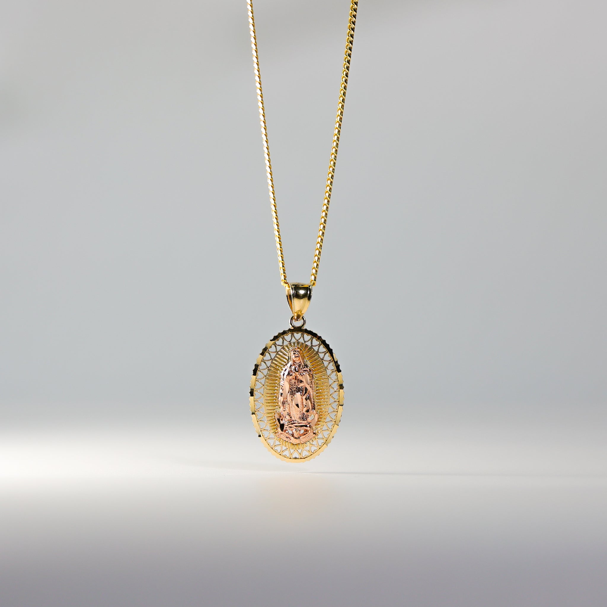 Gold Guadalupe Pendant Model-1105 - Charlie & Co. Jewelry