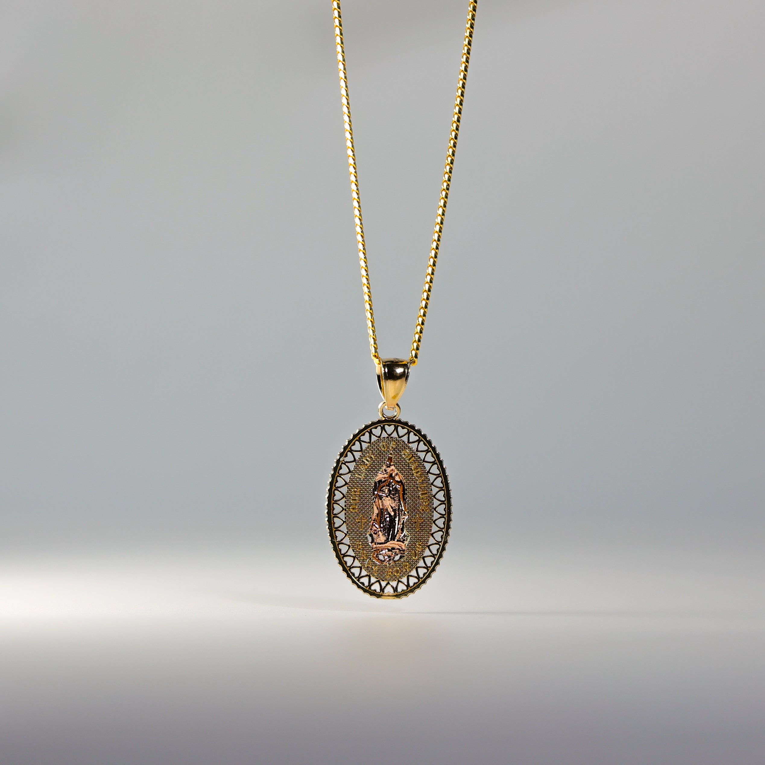 Gold Guadalupe Pendant Model-1105 - Charlie & Co. Jewelry