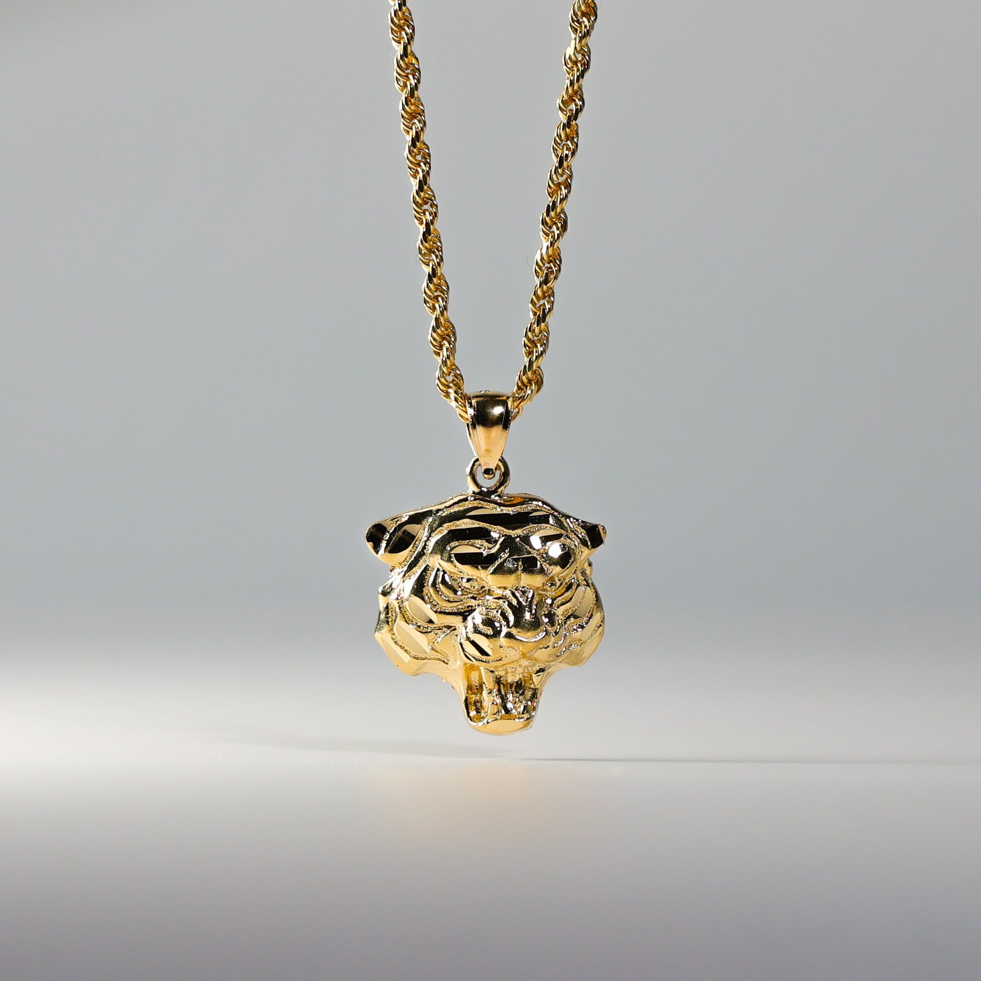 Gold Tiger Pendant Model-1617 - Charlie & Co. Jewelry