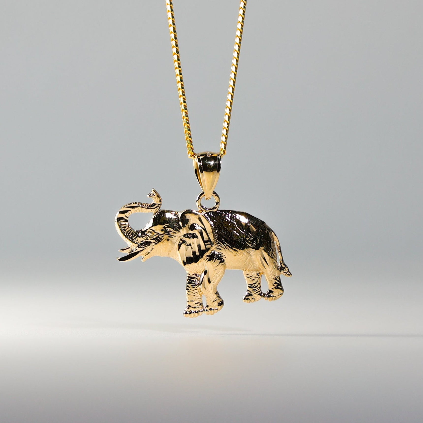 Gold Elephant Pendant Model-2338 - Charlie & Co. Jewelry