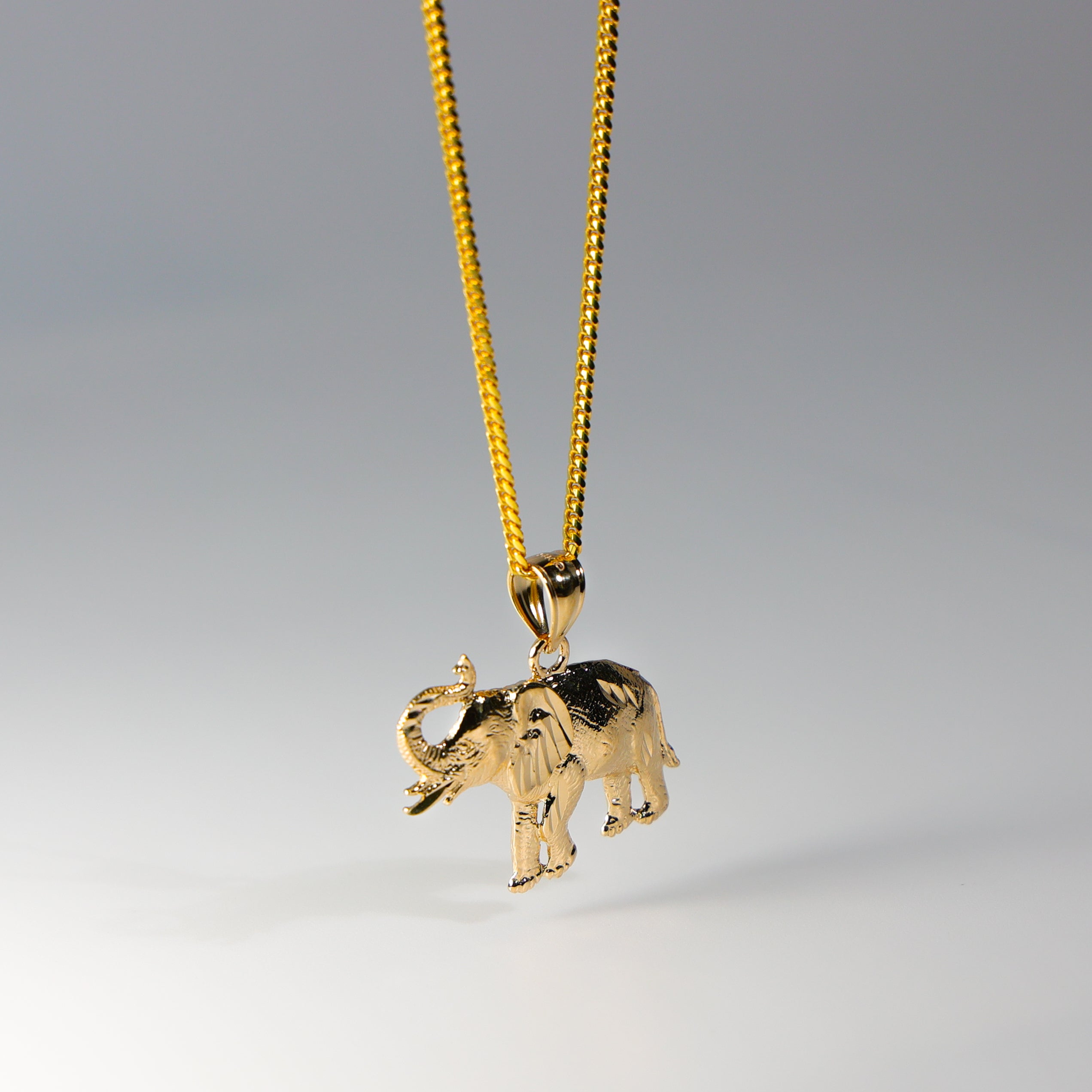 Gold Elephant Pendant Model-2338 - Charlie & Co. Jewelry