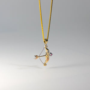 Gold Bow And Arrow Pendant Model-1527 - Charlie & Co. Jewelry
