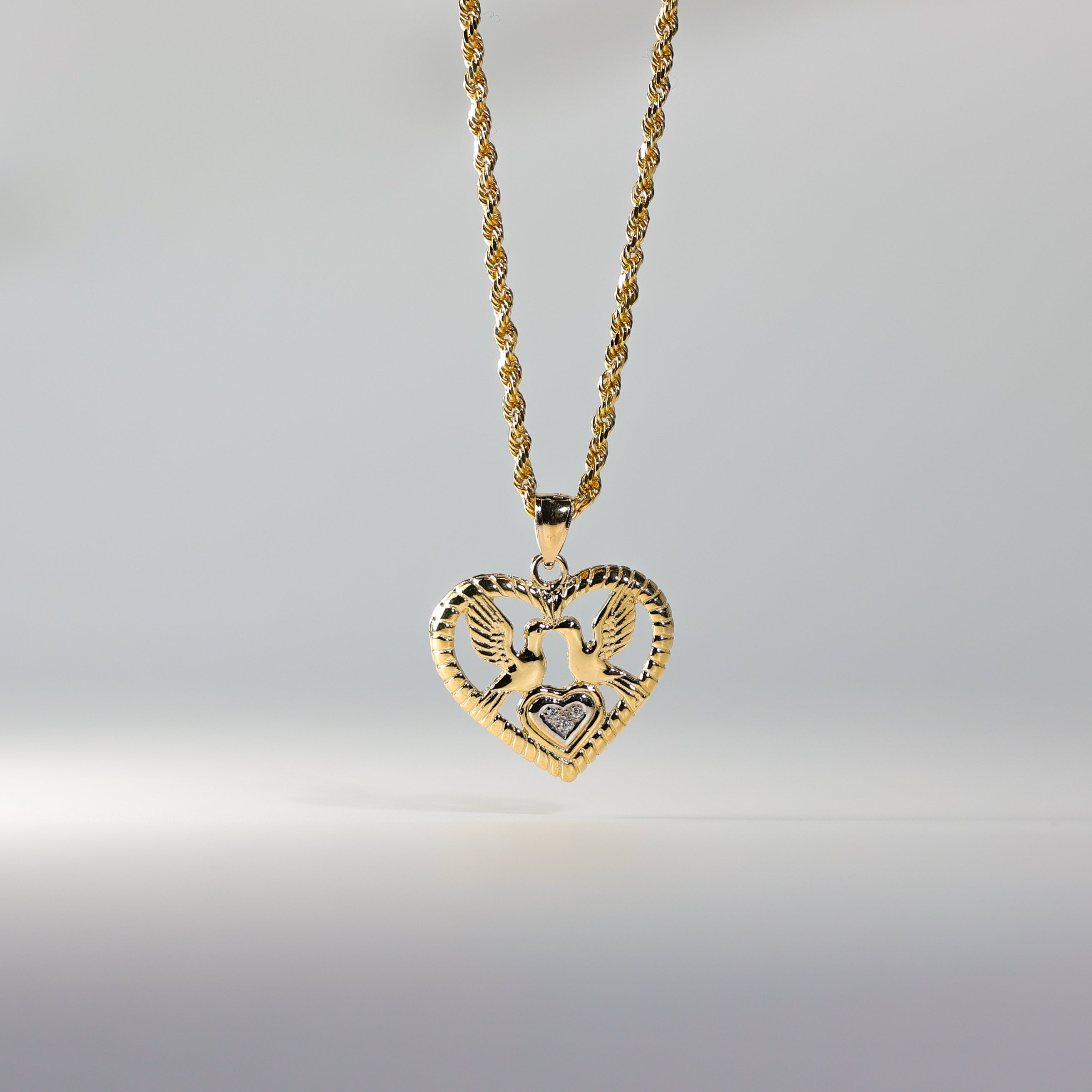 Gold Holy Spirit Dove Pendant Model-1499 - Charlie & Co. Jewelry