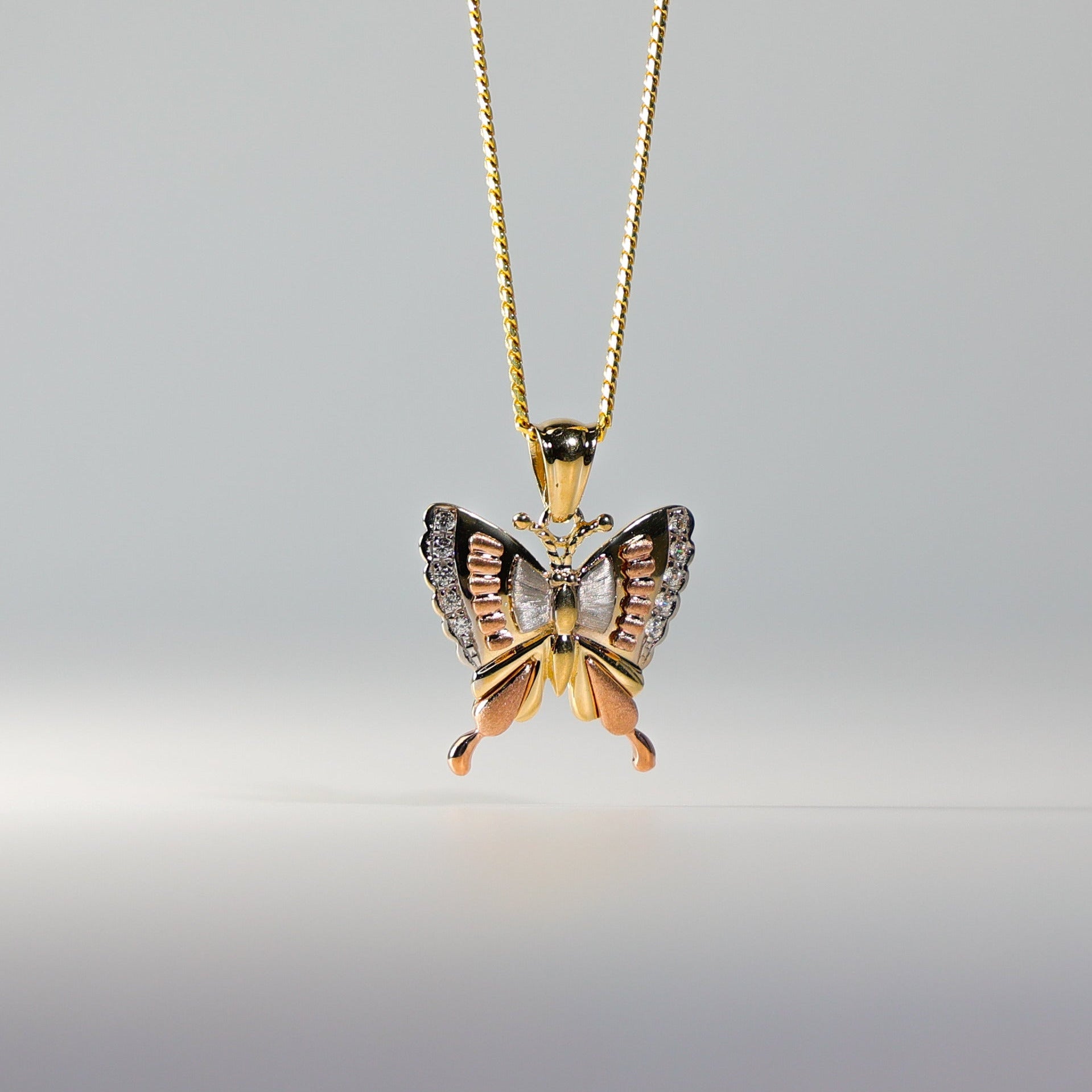 Gold Butterfly Pendant Model-1555 - Charlie & Co. Jewelry