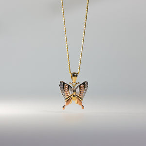Gold Butterfly Pendant Model-1555 - Charlie & Co. Jewelry