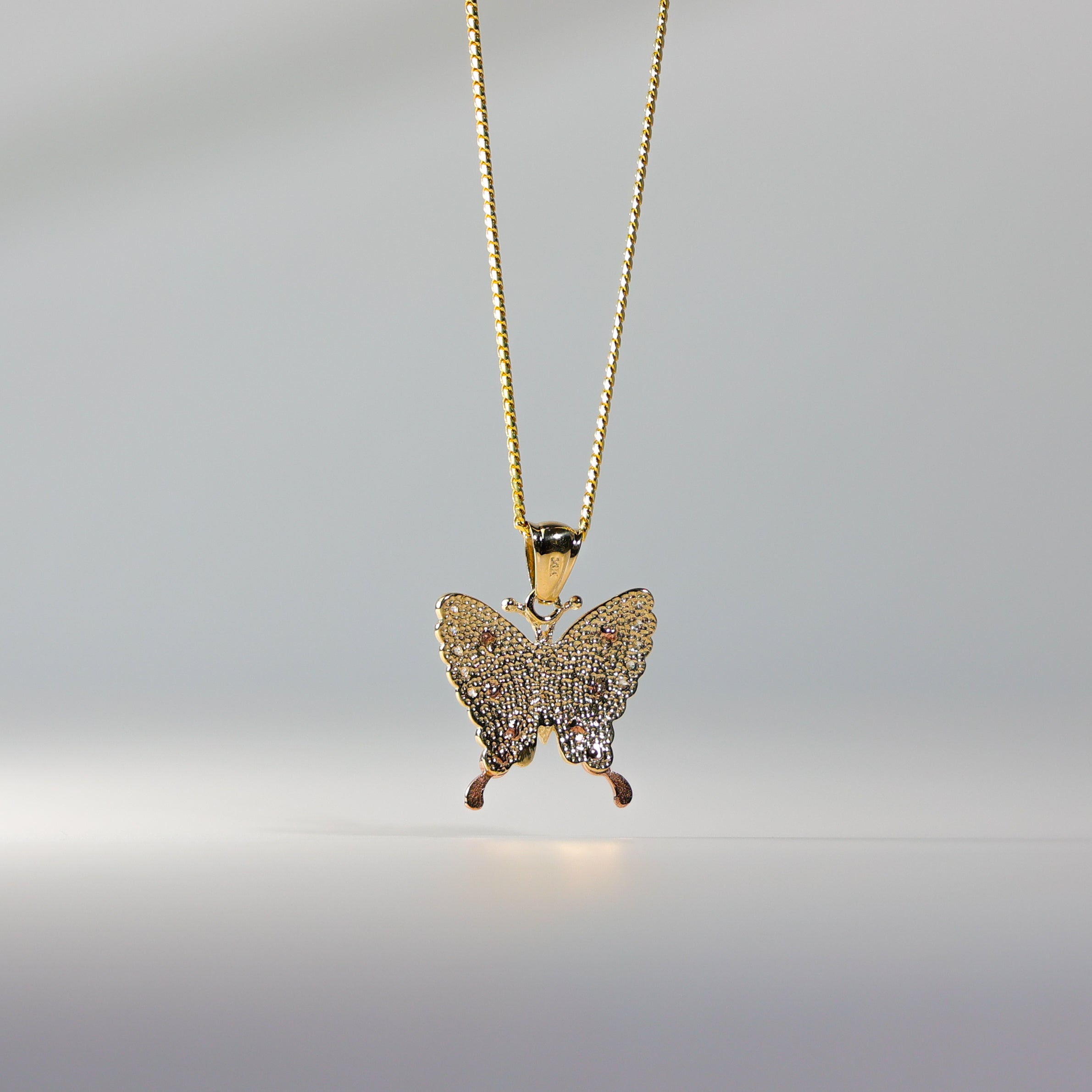 Gold Butterfly Pendant Model-1555 - Charlie & Co. Jewelry