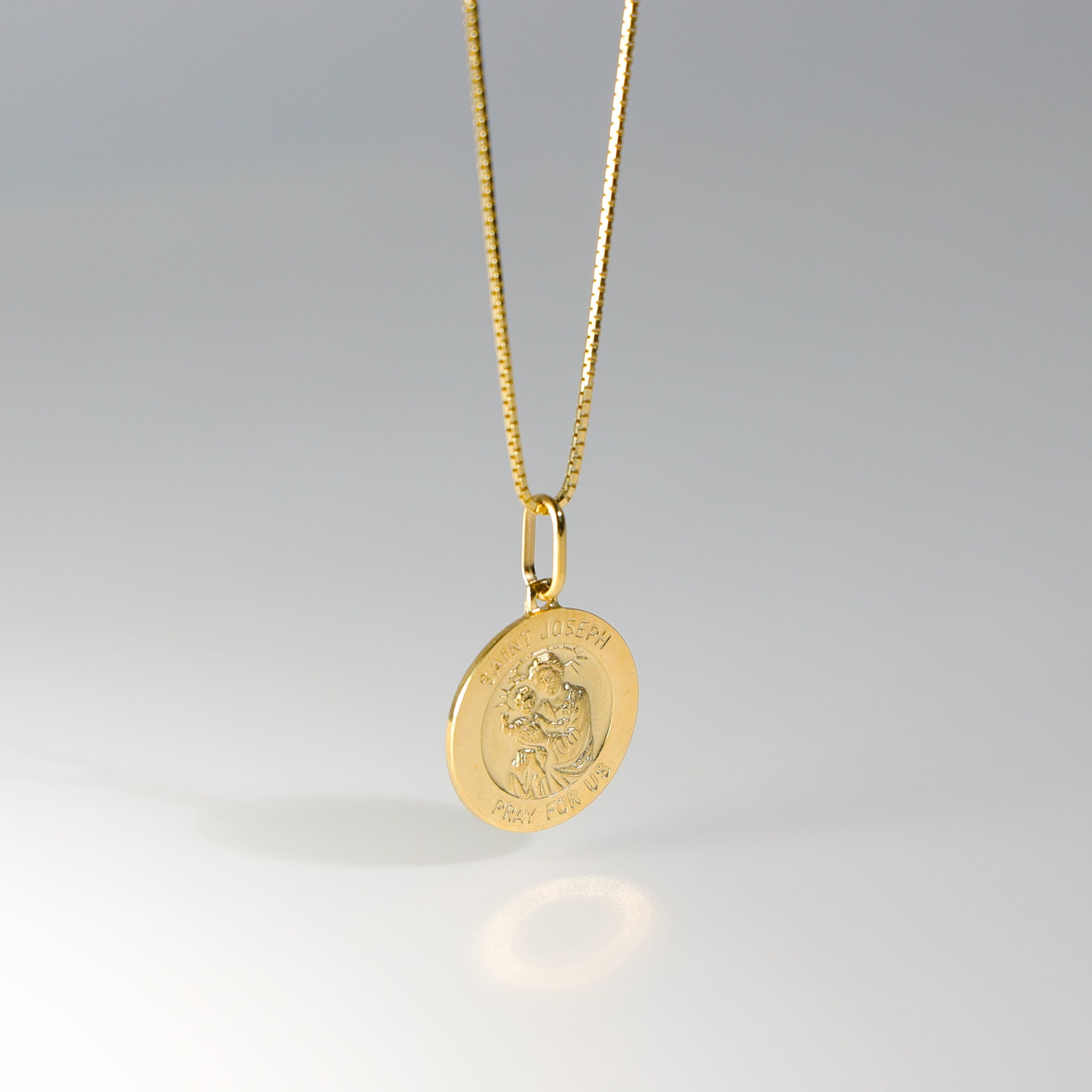 Gold St. Joseph Medal Pendant Model-0274 - Charlie & Co. Jewelry