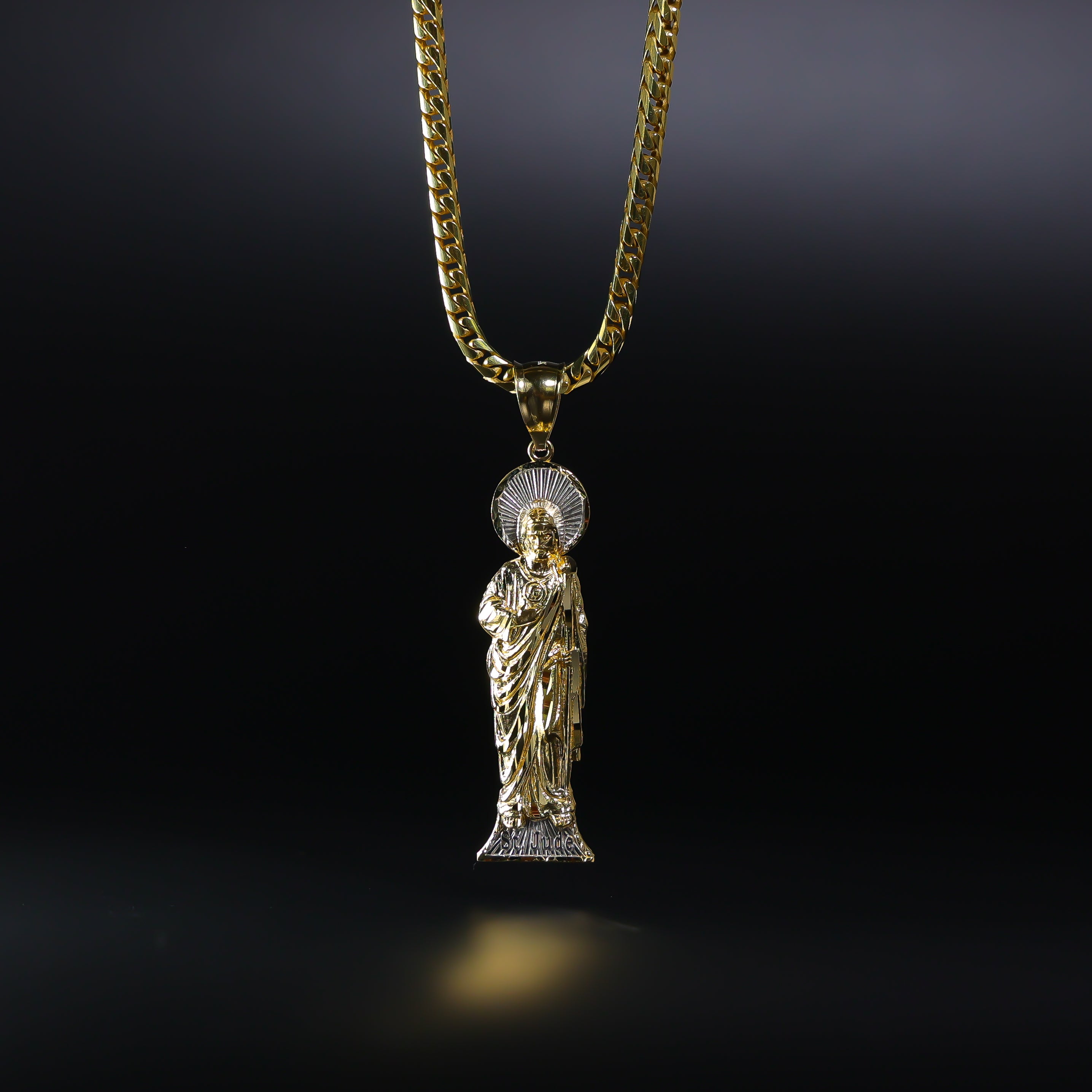 Gold St. Jude Thaddeus Standing Pendant Model-1145 - Charlie & Co. Jewelry