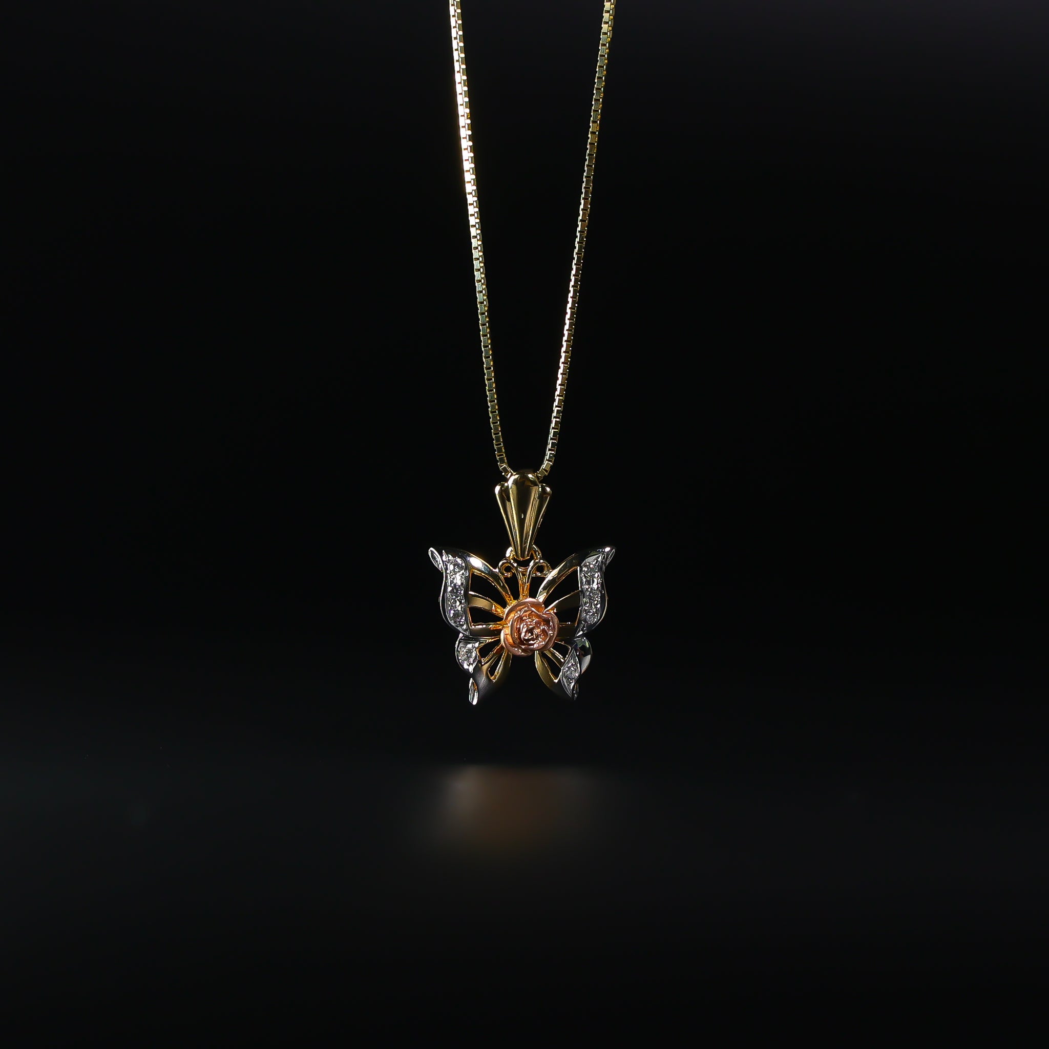 Gold Butterfly Pendant Model-1556 - Charlie & Co. Jewelry